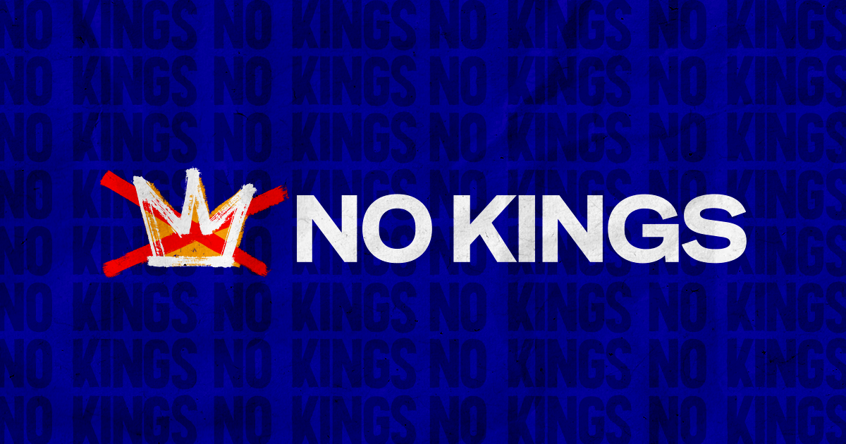 Logo for the Indivisible No Kings Nationwide Day of Defiance